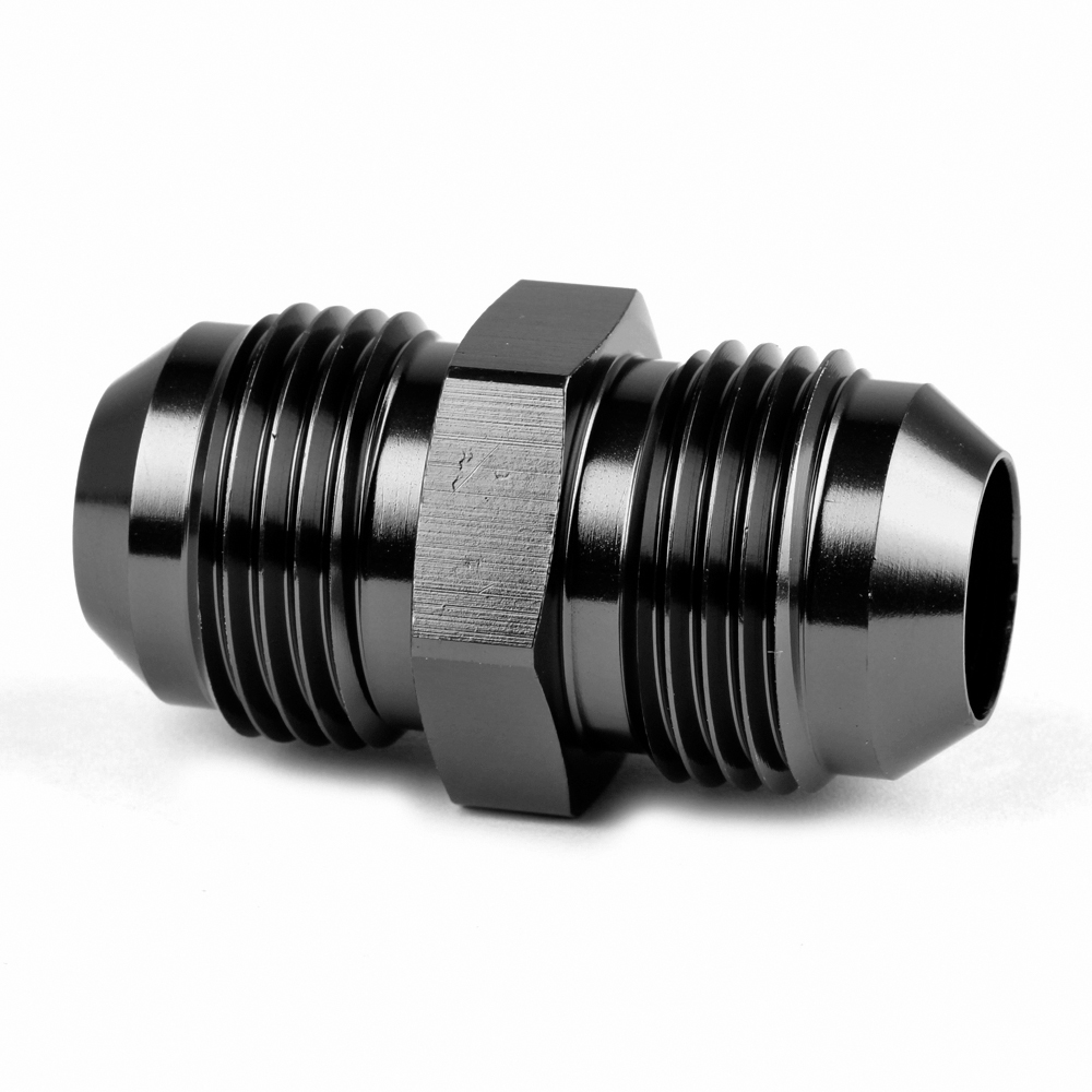 Fitting -8AN alloy flare union black